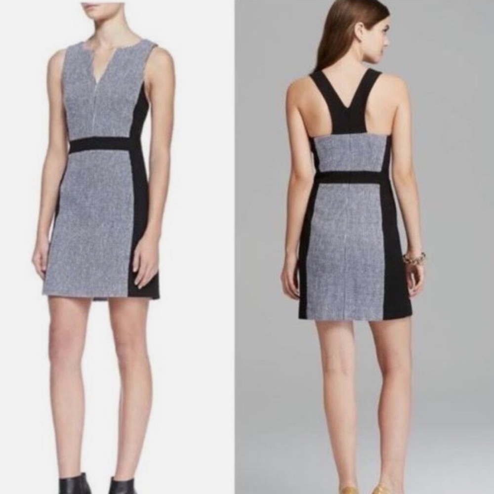 Anthropologie 4.collective Rasia Cotton Tweed Sleeveless Sheath Dress size 4